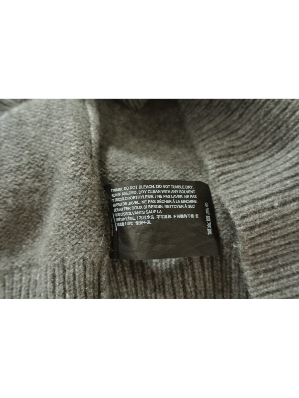NEW, Theory Cropped Cashmere Sweater in Gray Sz L #S7633 - Picture 6 of 7